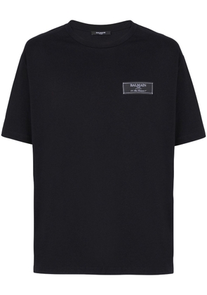 Balmain logo-patch cotton T-shirt - Black