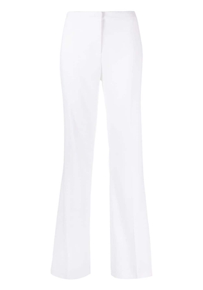 PINKO pressed-crease high-waisted trousers - White