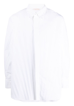 Valentino Garavani pleated long-sleeve shirt - White