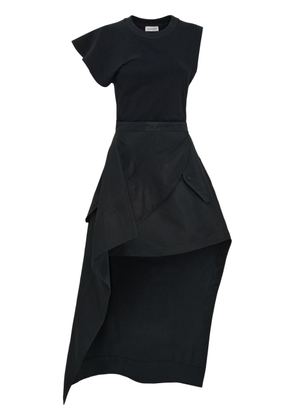 Alexander McQueen asymmetric midi dress - Black
