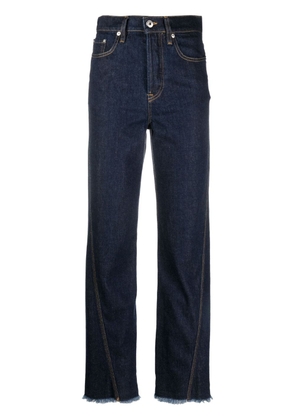 Lanvin frayed-edge straight-leg jeans - Blue