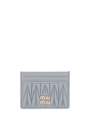 Miu Miu matelassé nappa-leather card holder - Grey