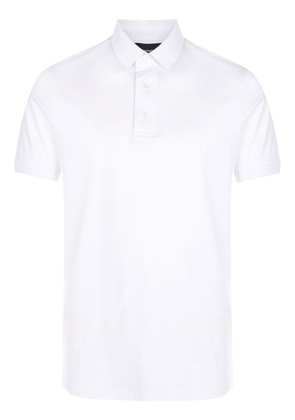 Emporio Armani embroidered-logo polo shirt - White