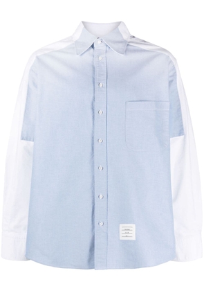 Thom Browne panelled cotton shirt - Blue