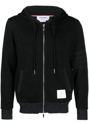 Thom Browne 4-Bar stripe zip-up hoodie - Black