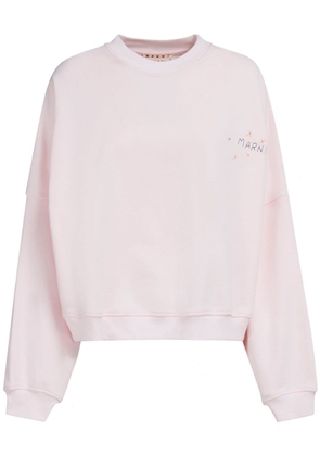 Marni graphic-print cotton sweatshirt - White