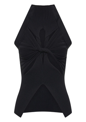 Dion Lee twisted high-neck top - Black