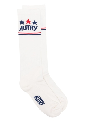 Autry jacquard-logo socks - Neutrals
