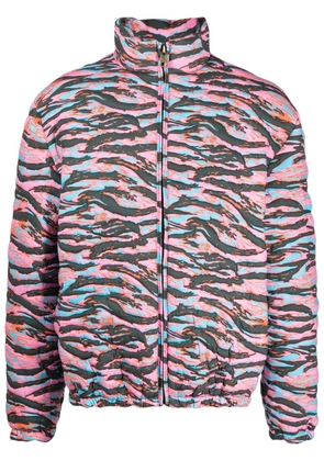ERL camouflage jacquard padded jacket - Pink