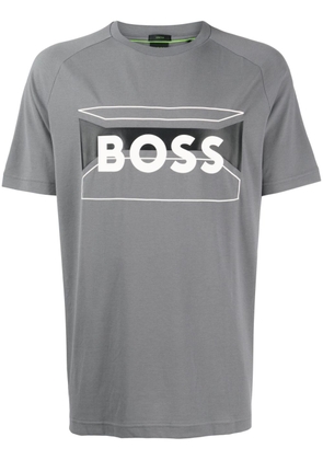BOSS logo-print cotton T-shirt - Grey