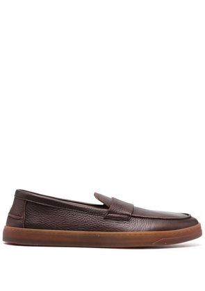 Henderson Baracco Sifnos pebble-leather loafers - Brown