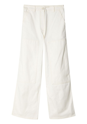 Cecilie Bahnsen double-knee straight-leg cotton trousers - White