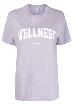 Sporty & Rich Wellness logo-print T-shirt - Purple