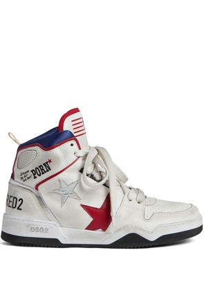 Dsquared2 logo-print high-top sneakers - White