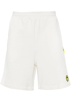 BARROW logo-rubberised cotton shorts - Neutrals