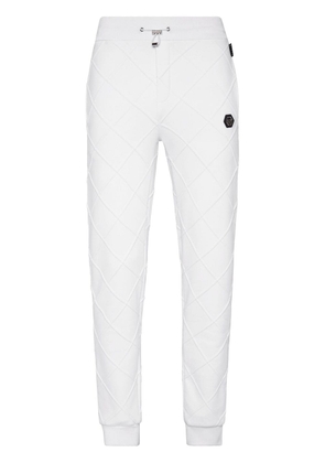Philipp Plein diamond-quilted track pants - White