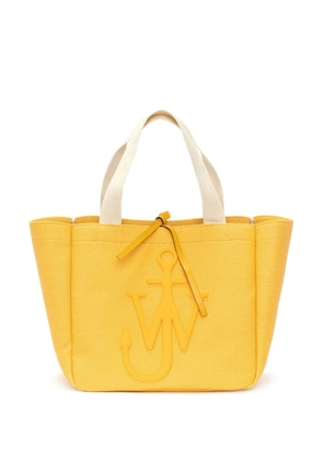 JW Anderson logo organic cotton tote bag - Yellow