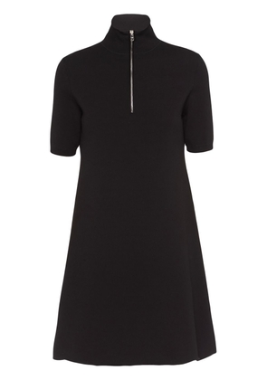 Prada mock-neck wool mini dress - Black