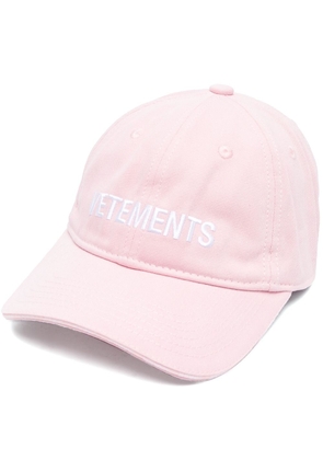 VETEMENTS logo-embroidered baseball cap - Pink
