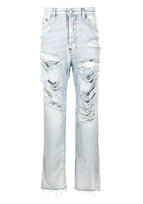 Dsquared2 ripped low-rise straight-leg jeans - Blue