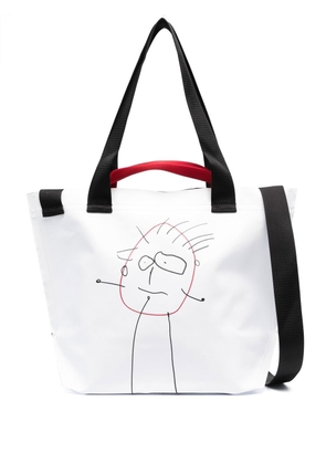 Plan C graphic-print shoulder bag - White