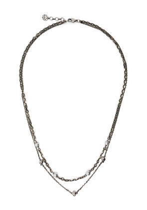 Alexander McQueen skull-charm chain-link necklace - Silver