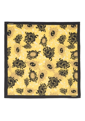 Dsquared2 printed square scarf - Yellow