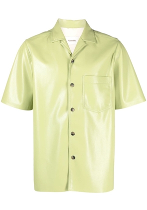 Nanushka Bodil faux-leather short-sleeve shirt - Green