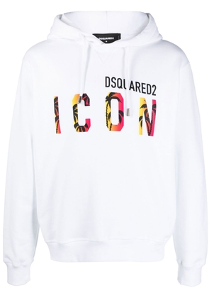 Dsquared2 Icon-print hooded sweatshirt - White