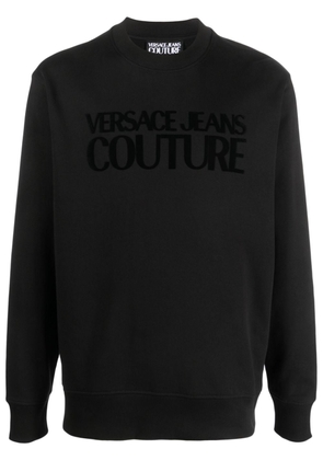 Versace Jeans Couture debossed-logo cotton sweatshirt - Black