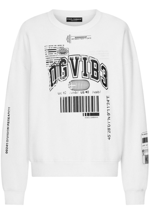 Dolce & Gabbana DGVIB3 logo-print cotton sweatshirt - White