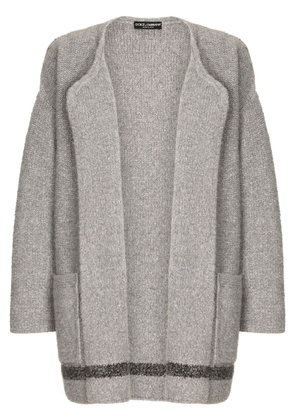 Dolce & Gabbana logo-patch drop-shoulder jumper - Grey