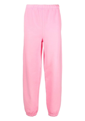 ERL raised-logo fleece track pants - Pink