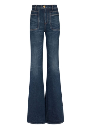 Balmain high-waisted flared jeans - Blue
