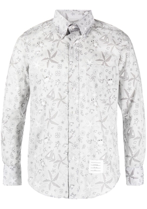 Thom Browne printed cotton shirt - Grey