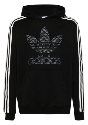 adidas logo-print cotton hoodie - Black