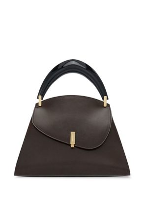 Ferragamo asymmetric leather tote bag - Brown