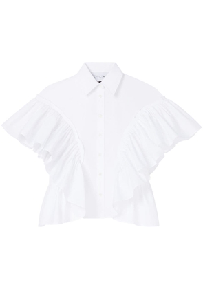 AZ FACTORY x Lutz Huelle Waterfall ruffle-sleeve shirt - White
