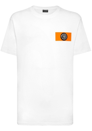 Plein Sport SS logo-patch cotton T-shirt - White