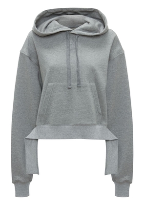 JW Anderson deconstructed cropped hoodie - Grey