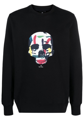 PS Paul Smith skull-print organic-cotton sweatshirt - Black