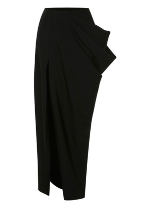 Alexander McQueen asymmetric high-waisted maxi skirt - Black