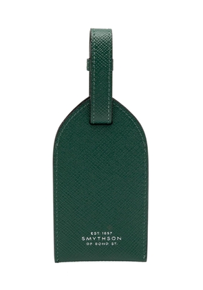 Smythson leather luggage tag - Green
