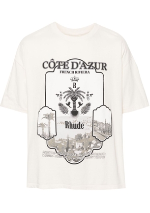 RHUDE Azur Mirror cotton T-shirt - White