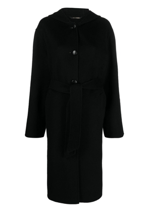 Marni single-breasted hooded coat - Black