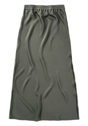 Closed A-line crepe maxi skirt - Green