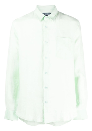 Vilebrequin Caroubis long-sleeved linen shirt - Green