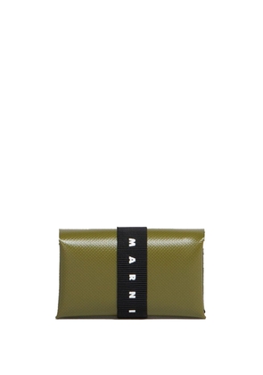 Marni logo-strap trifold wallet - Green