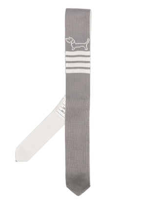 Thom Browne Hector Icon silk-jacquard tie - Grey