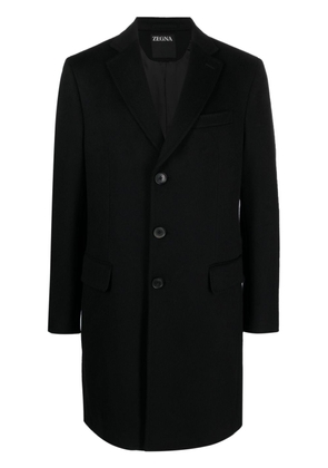 Zegna single-breasted tailored coat - Black